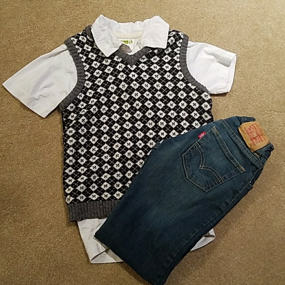 Levi's jeans Children's Place vest Crazy Eights sh